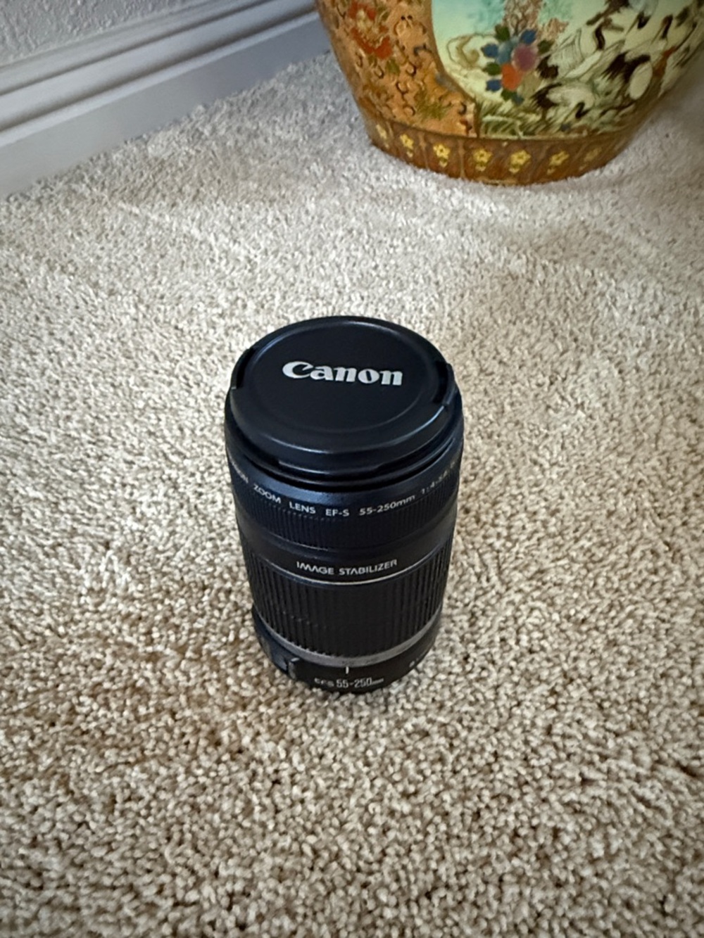Canon Black Telephoto Zoom Lens 55-250mm with Image Stabilizer